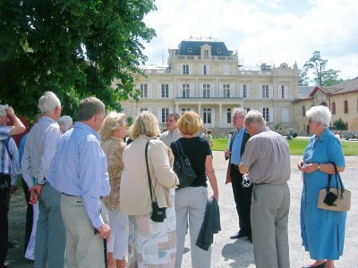 An OTTT group outside Chateau Giscours, Margaux